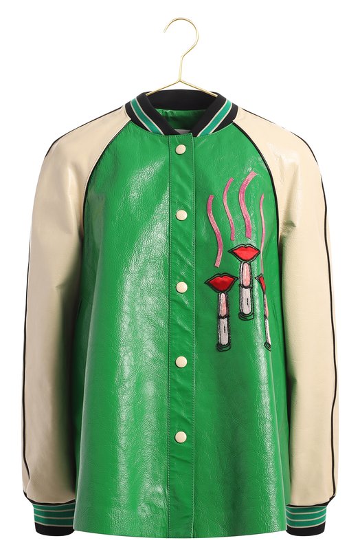 Кожаная куртка | Valentino | Зелёный - 1