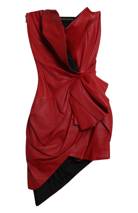 Кожаное платье | Alexandre Vauthier | Красный - 1