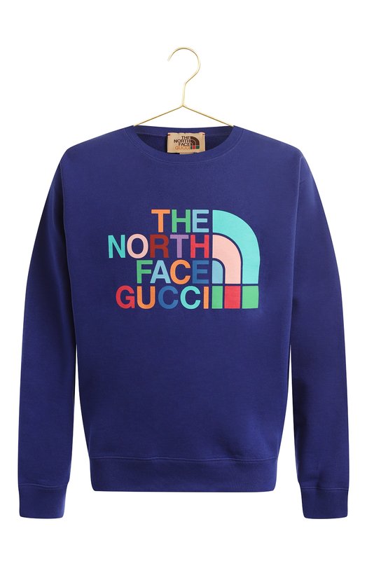 Хлопковый свитшот The North Face x Gucci | Gucci | Синий - 1