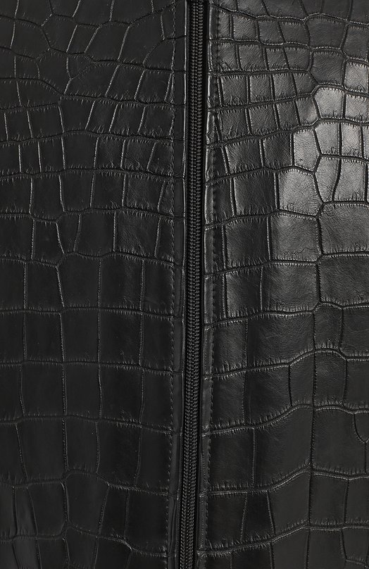 Куртка из кожи крокодила | Zilli | Чёрный - 3