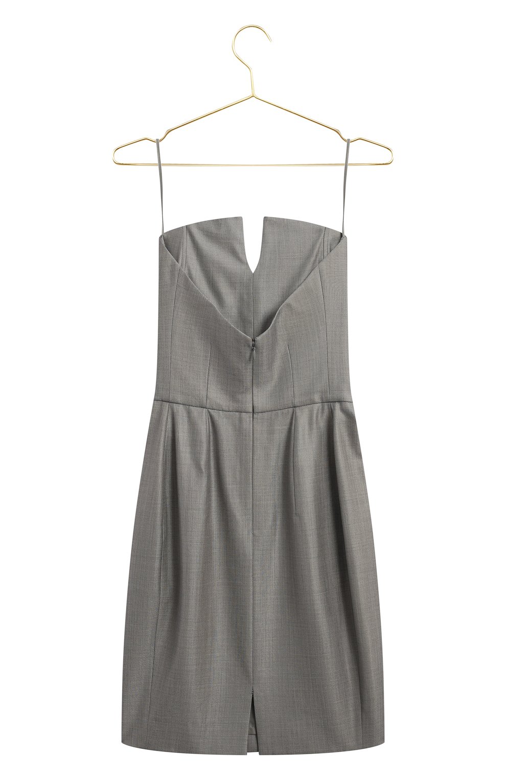 Платье из шерсти и шелка | Saint Laurent | Серый - 2