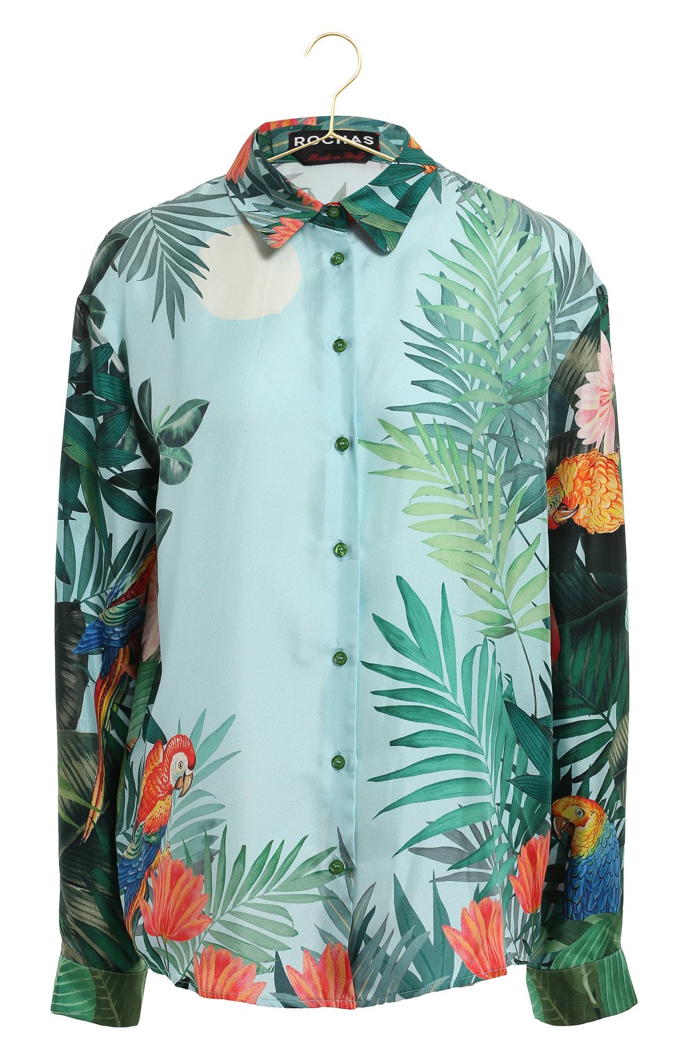 Шелковая блузка | Rochas | Зелёный - 1