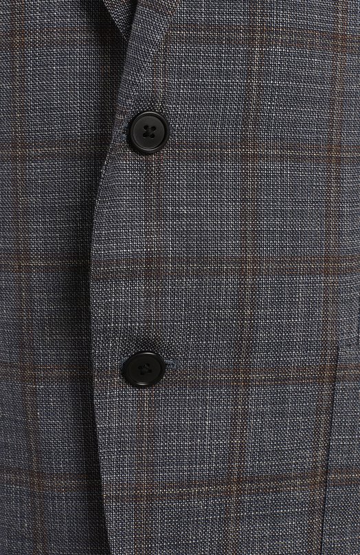 Пиджак из шерсти и льна с шелком | Corneliani | Синий - 3