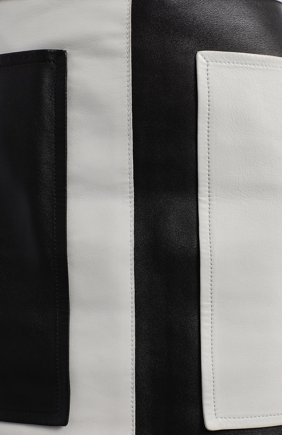 Кожаная юбка | Burberry | Чёрно-белый - 3