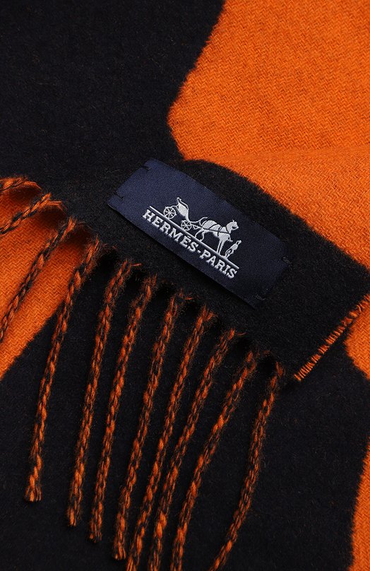 Кашемировый шарф Casaque | Hermes | Оранжевый - 4