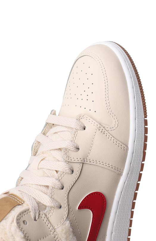 Кеды Air Jordan 1 Mid GS "Fleece Pearl White" | Nike | Бежевый - 8