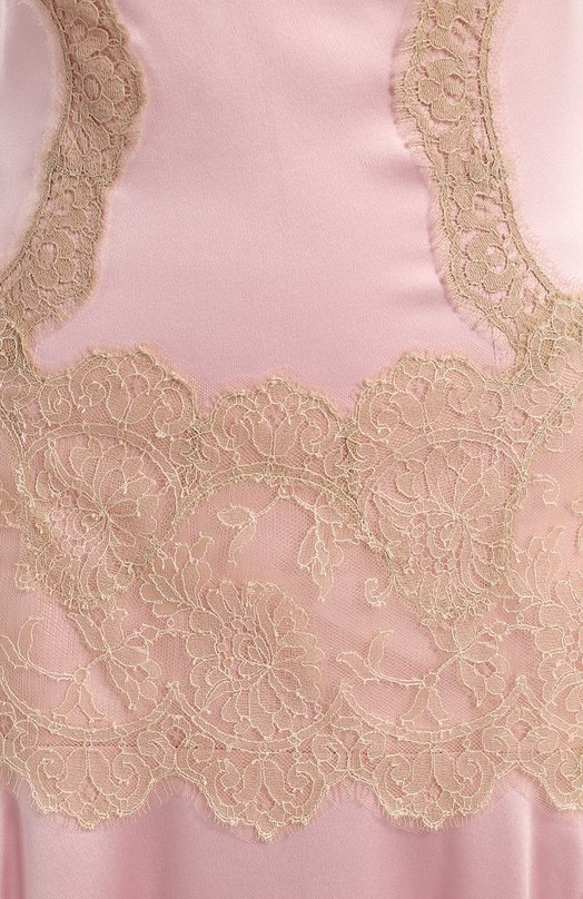 Платье из шелка и хлопка | Dolce & Gabbana | Розовый - 3