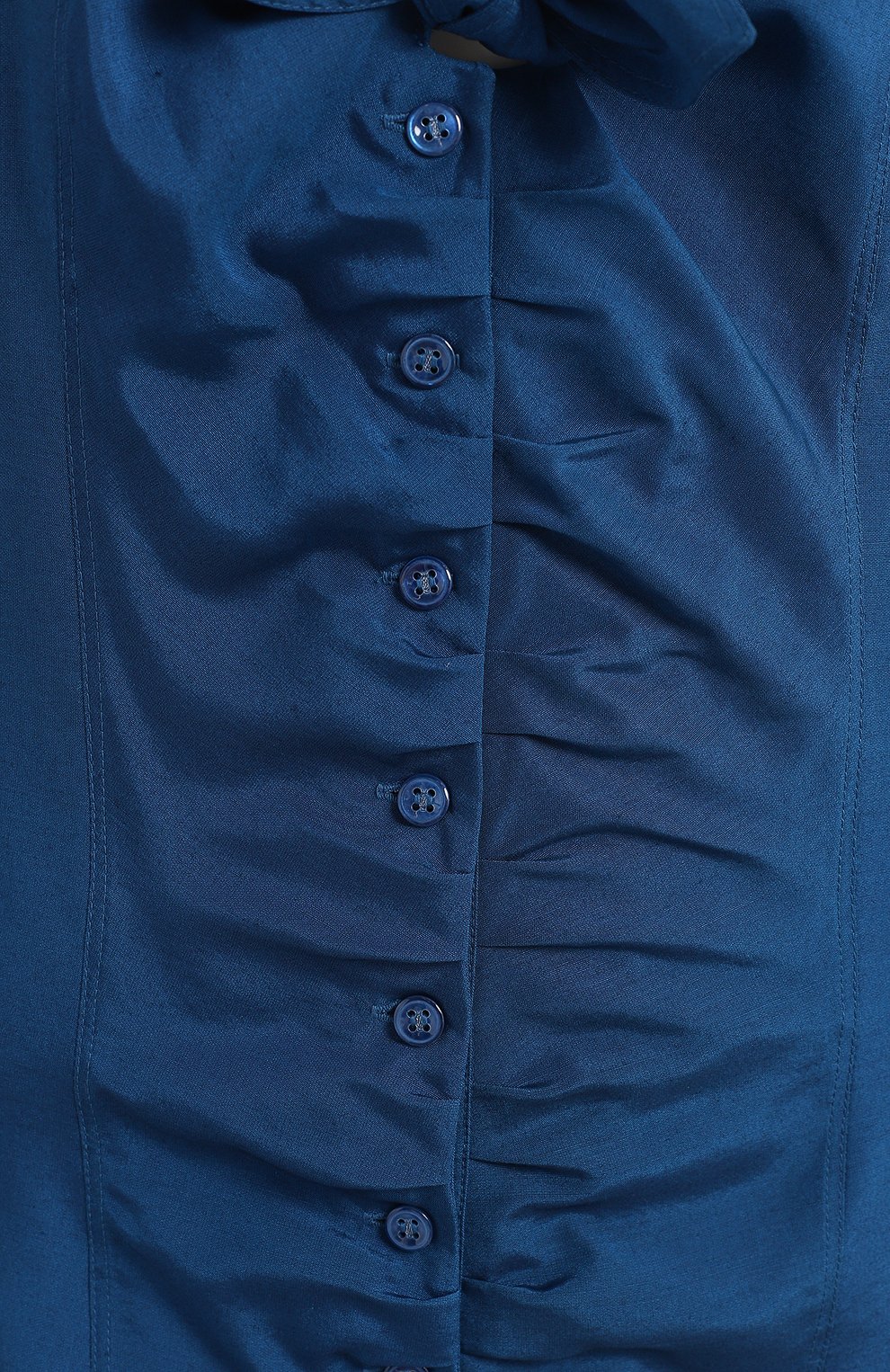 Блузка из шелка и шерсти | Saint Laurent | Синий - 3