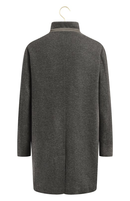 Кашемировое пальто с меховой подкладкой | Loro Piana | Серый - 2