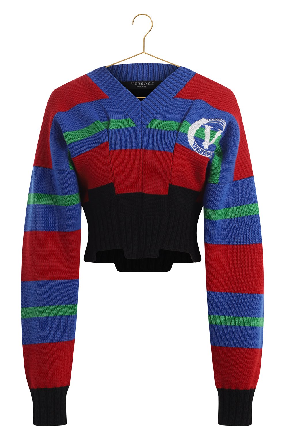 Шерстяной пуловер | Versace | Разноцветный - 1