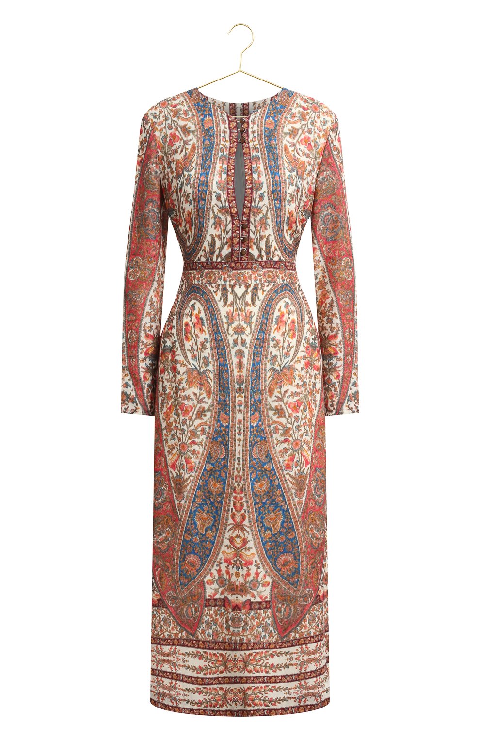 Платье из шерсти и шелка | Vilshenko | Разноцветный - 1