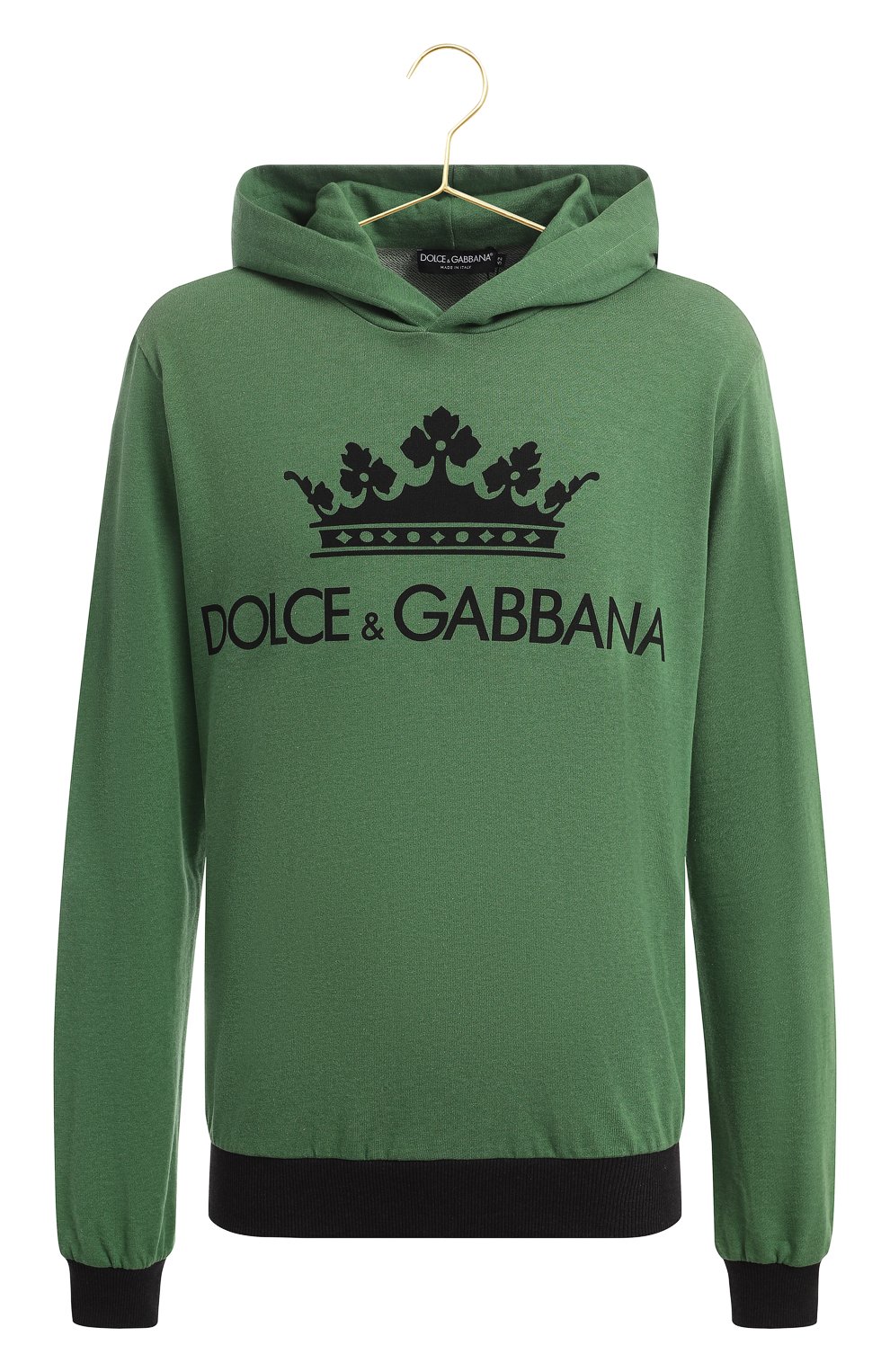 Хлопковое худи | Dolce & Gabbana | Зелёный - 1