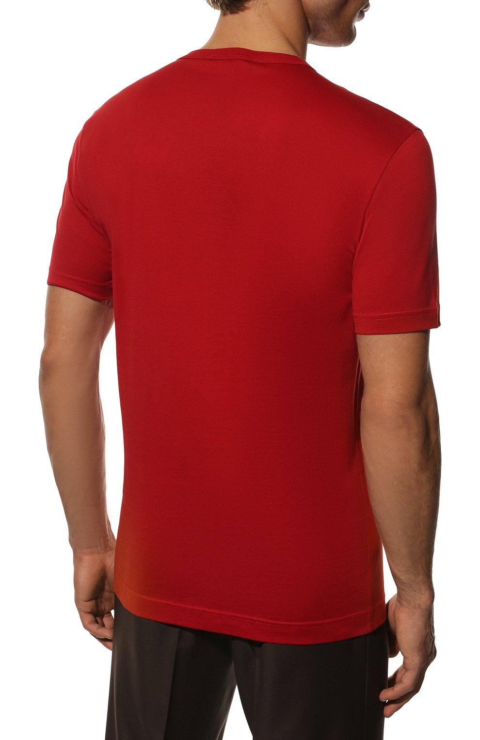 Хлопковая футболка | Dolce & Gabbana | Красный - 6