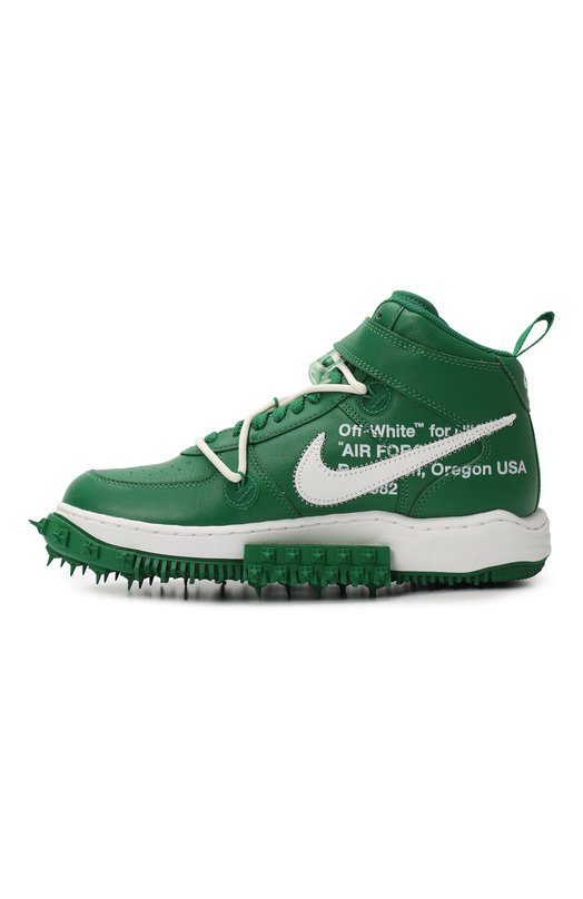 Кеды Off-White x Air Force 1 Mid SP Leather 'Pine Green' | Nike | Зелёный - 6