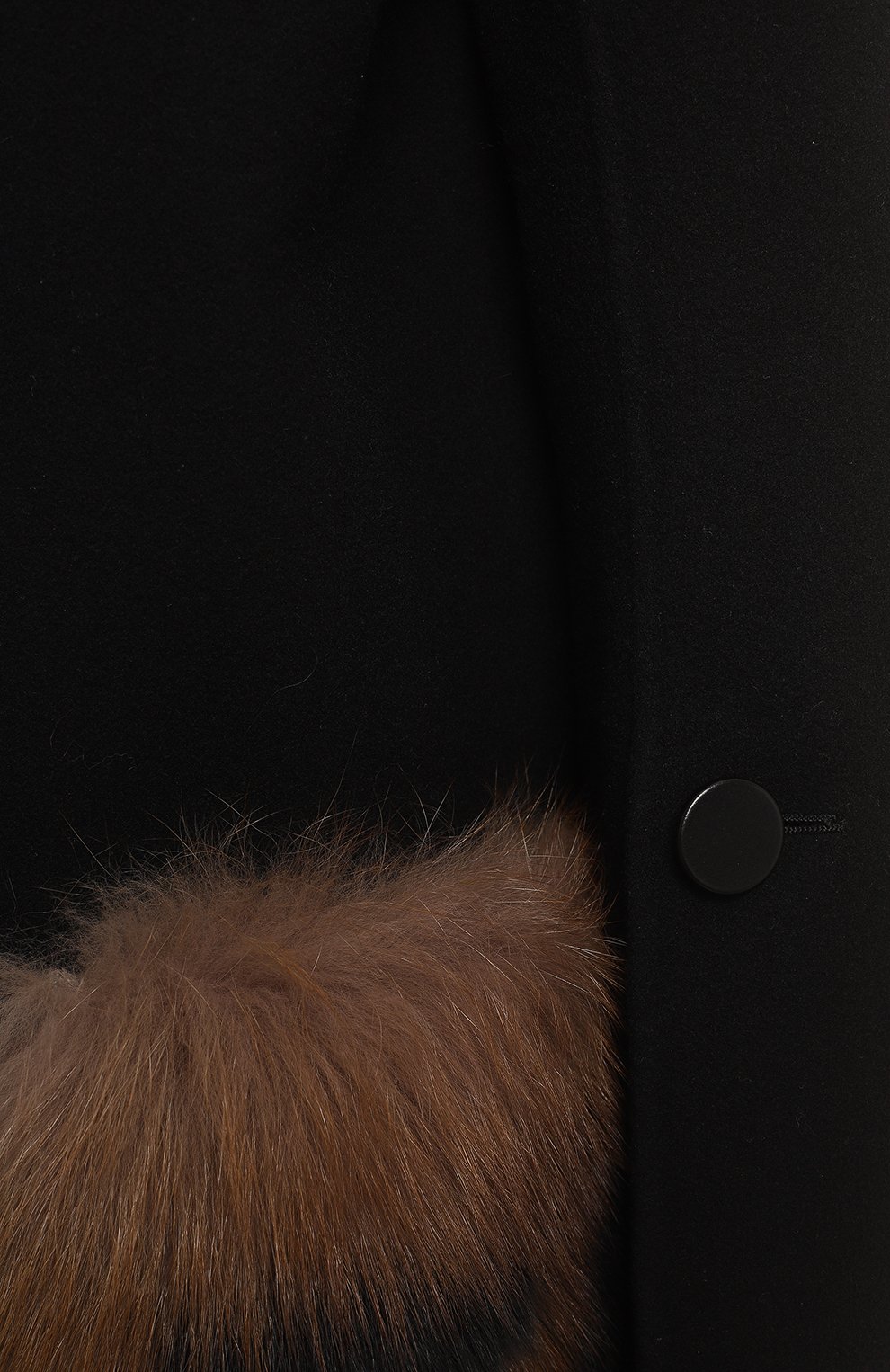 Шерстяное пальто | Fendi | Чёрный - 3