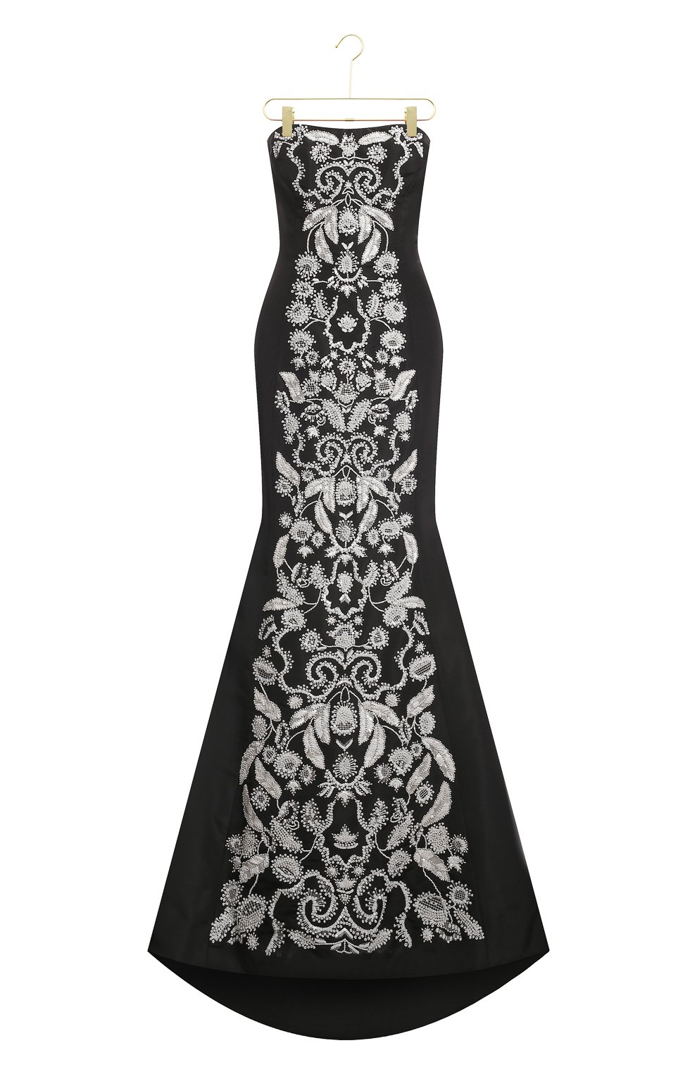 Шелковое платье | Oscar de la Renta | Чёрно-белый - 1
