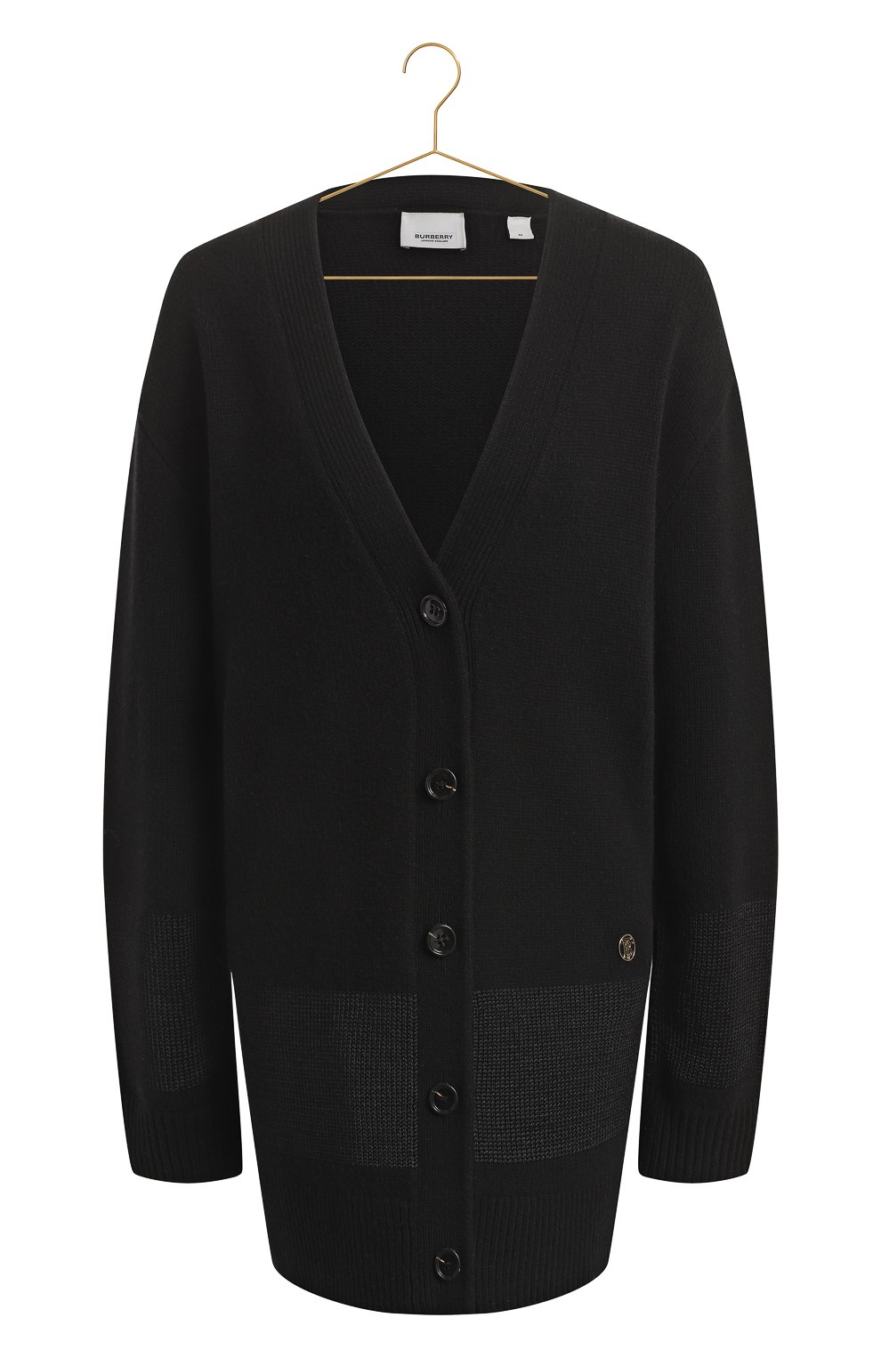 Кардиган из шерсти и кашемира с шелком Burberry, цвет Чёрный купить на ...