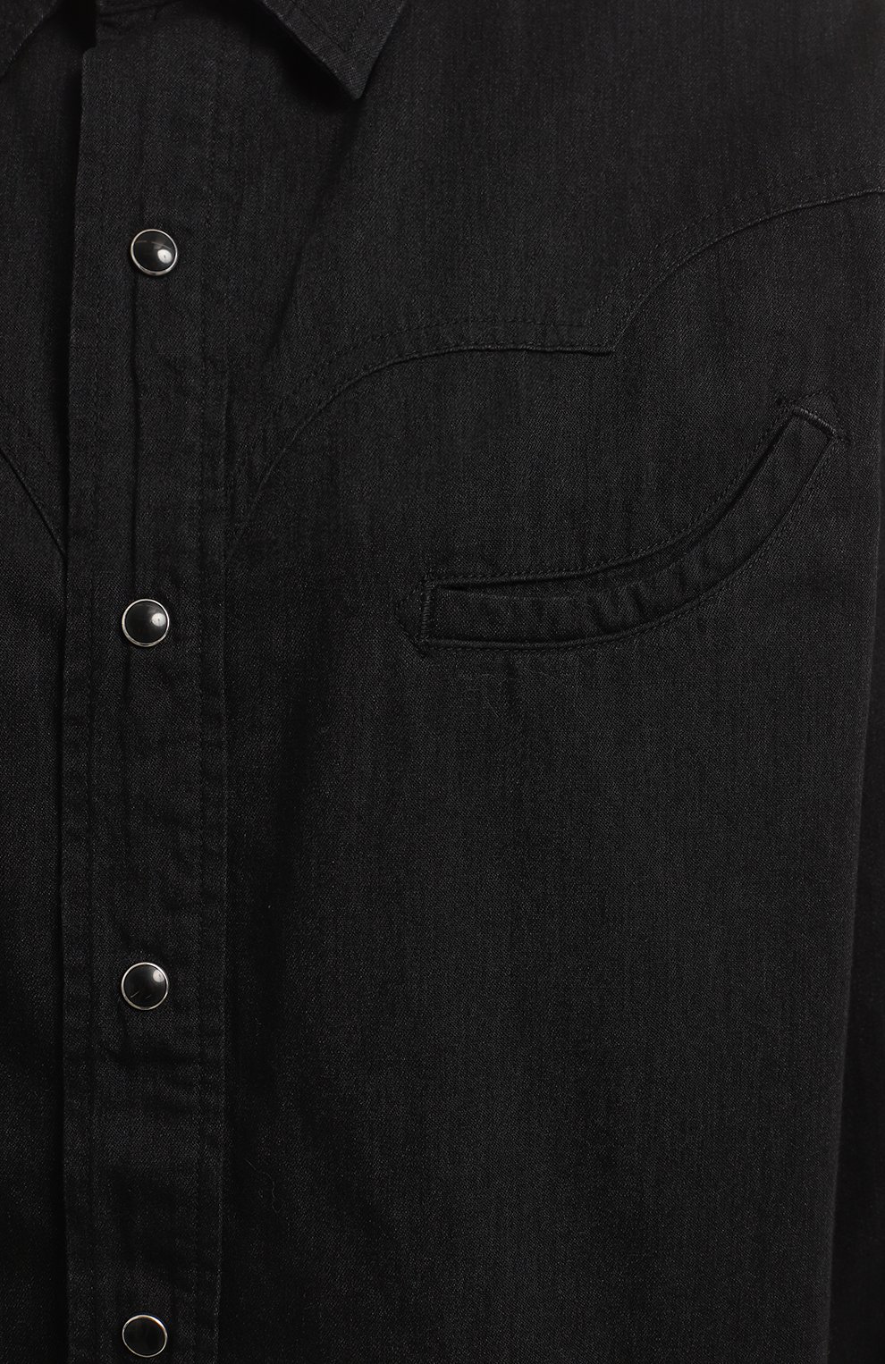 Хлопковая рубашка | Saint Laurent | Чёрный - 3