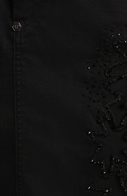 Джинсовая юбка | Philipp Plein | Чёрный - 3