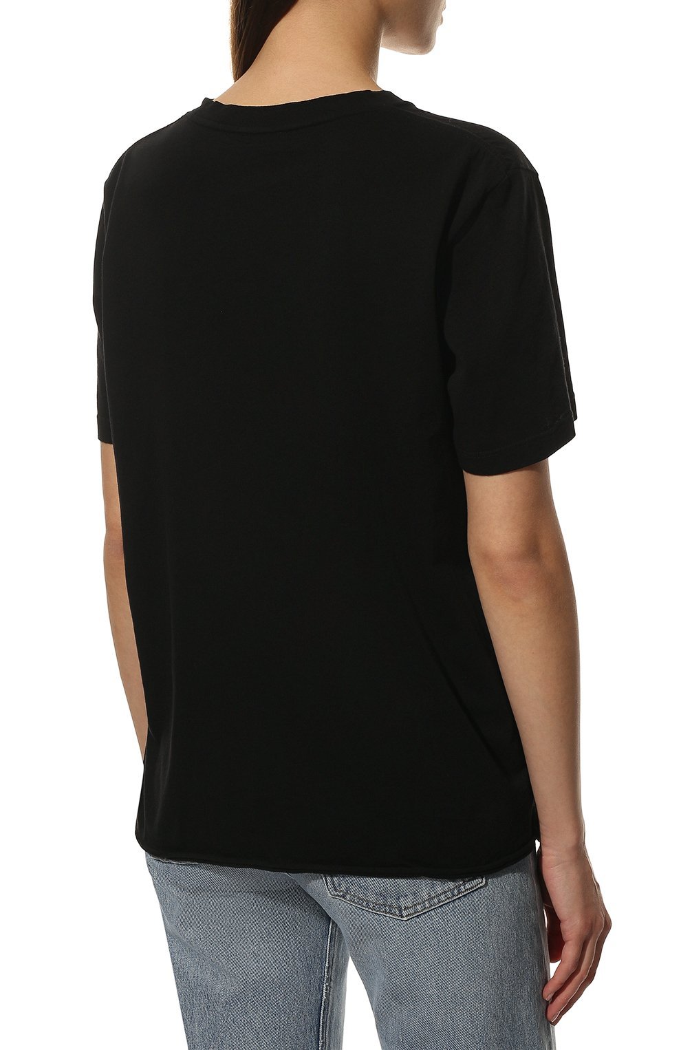 Хлопковая футболка | Saint Laurent | Чёрный - 6