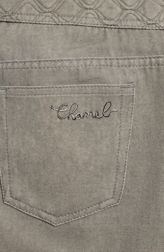 Хлопковые брюки | Chanel | Серый - 4