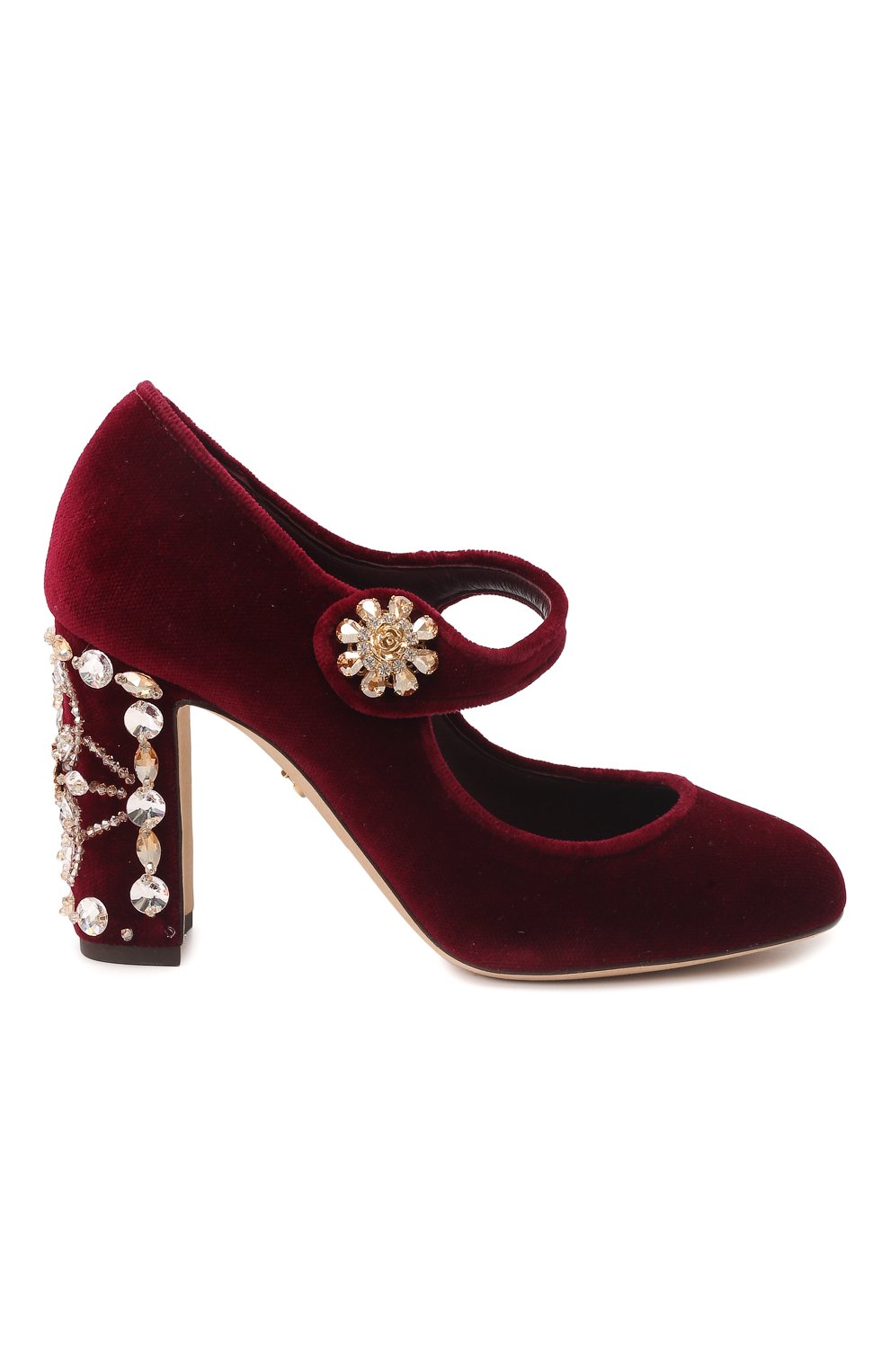 Текстильные туфли Vally | Dolce & Gabbana | Бордовый - 5