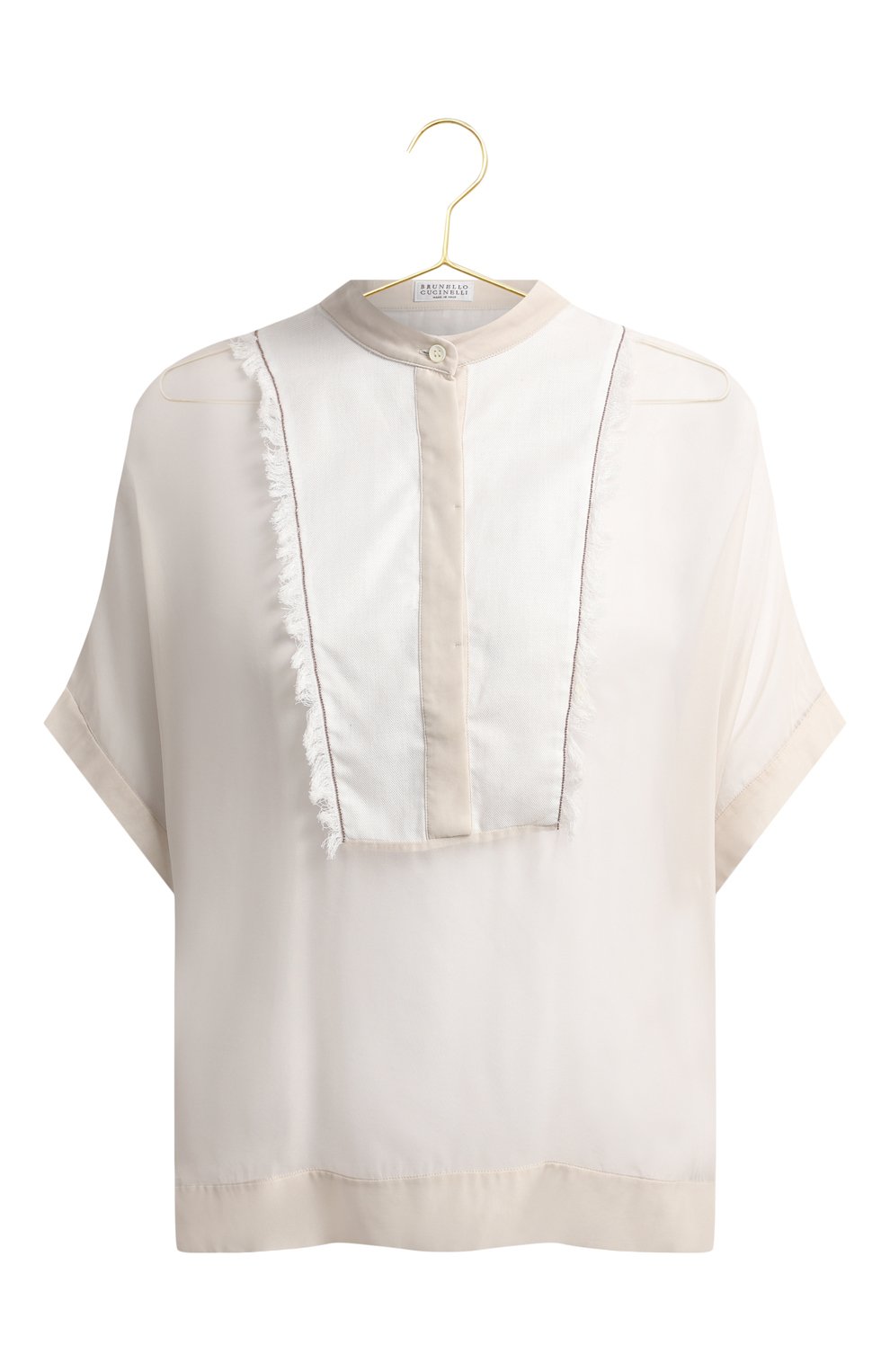 Шелковая блузка | Brunello Cucinelli | Кремовый - 1