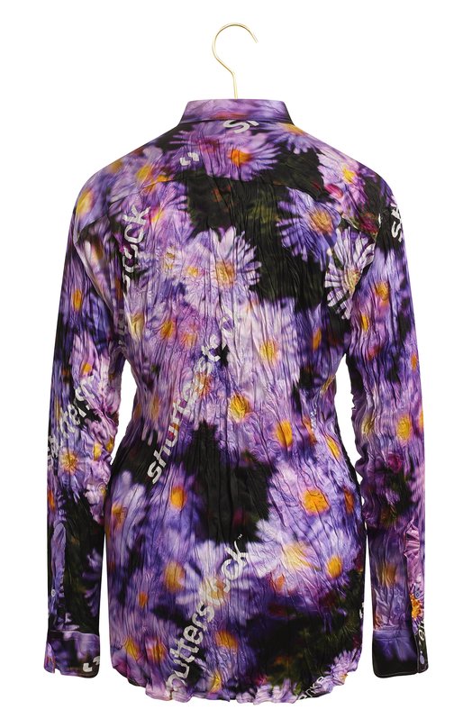 Шелковая блузка | Balenciaga | Фиолетовый - 2