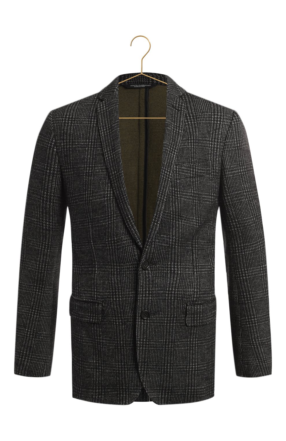 Пиджак из шерсти и шелка | Dolce & Gabbana | Серый - 1