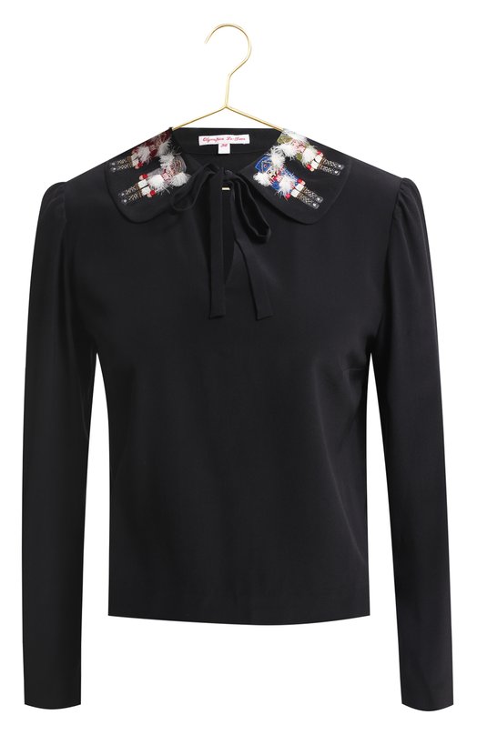 Шелковая блузка | Olympia Le-Tan | Чёрный - 1