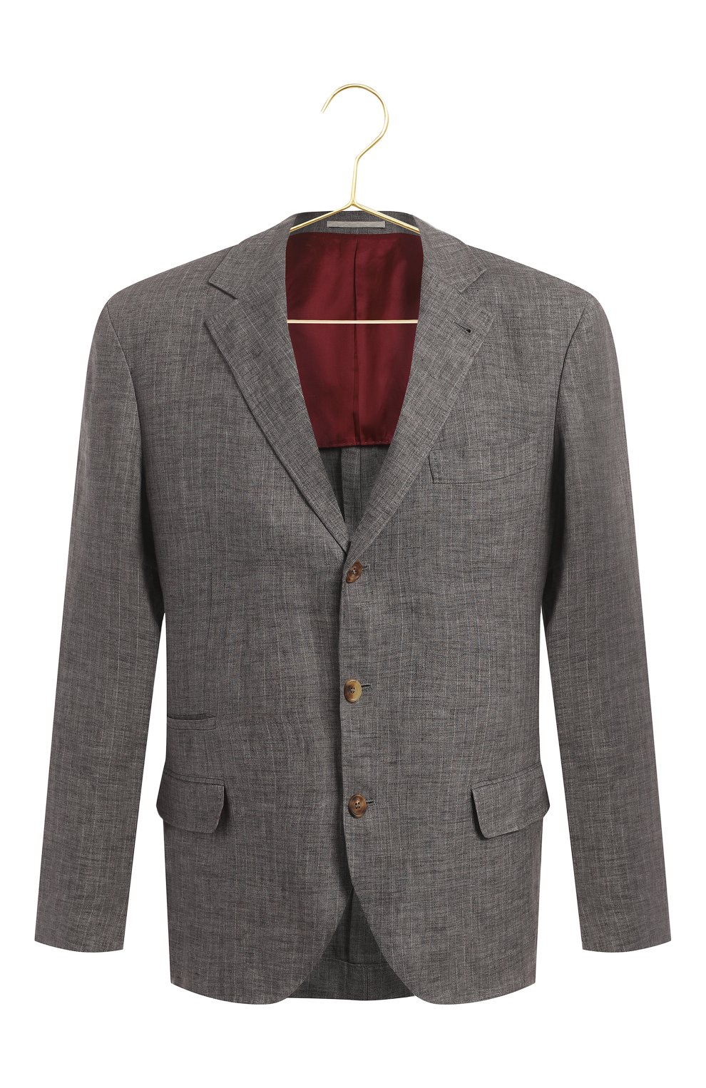 Пиджак из льна | Brunello Cucinelli | Серый - 1