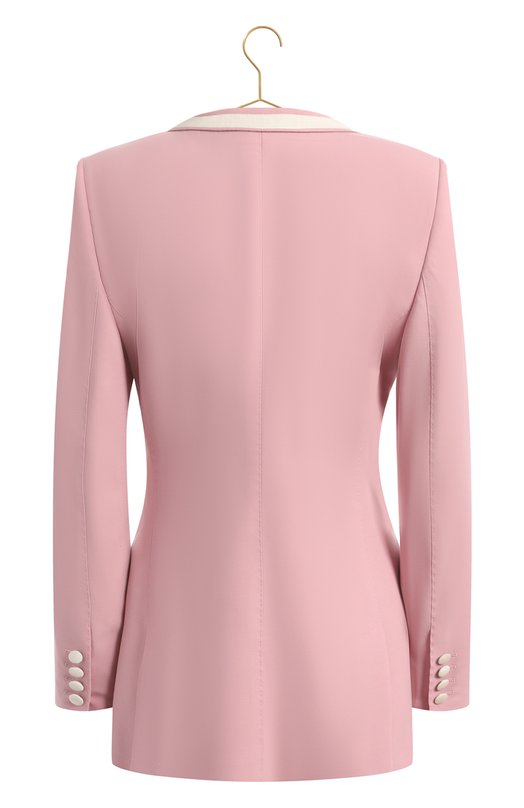 Жакет из шерсти и шелка | Dolce & Gabbana | Розовый - 2