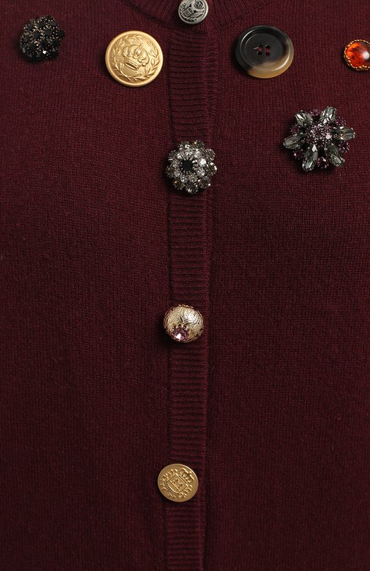 Шелковый кардиган | Dolce & Gabbana | Бордовый - 3