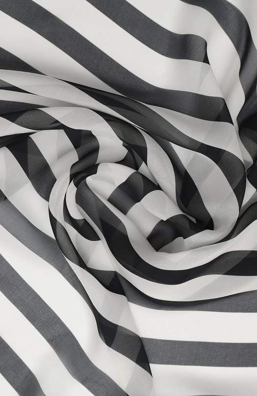 Шелковый платок | Elisabetta Franchi | Чёрно-белый - 3