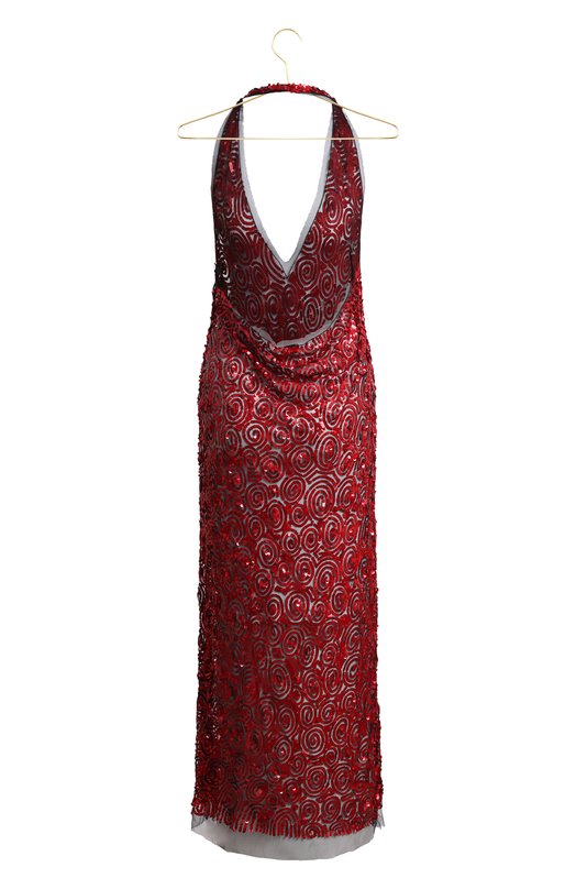 Платье с отделкой пайетками | Dries Van Noten | Красный - 2