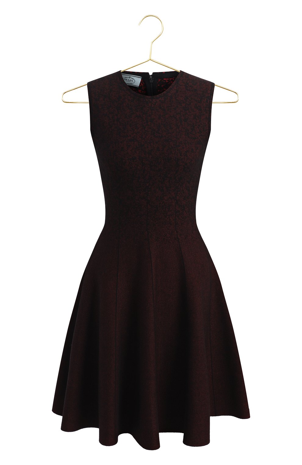Платье из шерсти и хлопка | Prada | Бордовый - 1