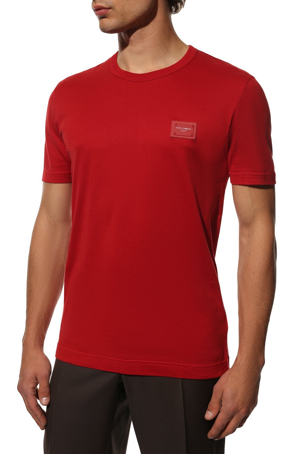 Хлопковая футболка | Dolce & Gabbana | Красный - 5