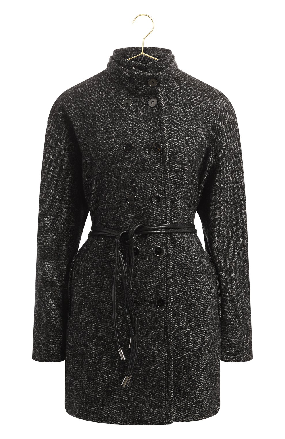 Пальто из шелка и шерсти | Dolce & Gabbana | Серый - 1