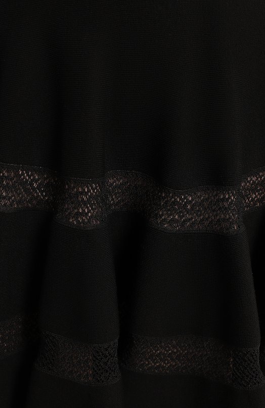 Платье из шерсти и хлопка | Alaia | Чёрный - 3