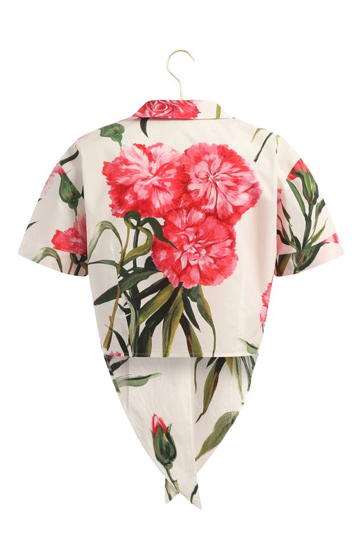 Хлопковая рубашка | Dolce & Gabbana | Розовый - 2