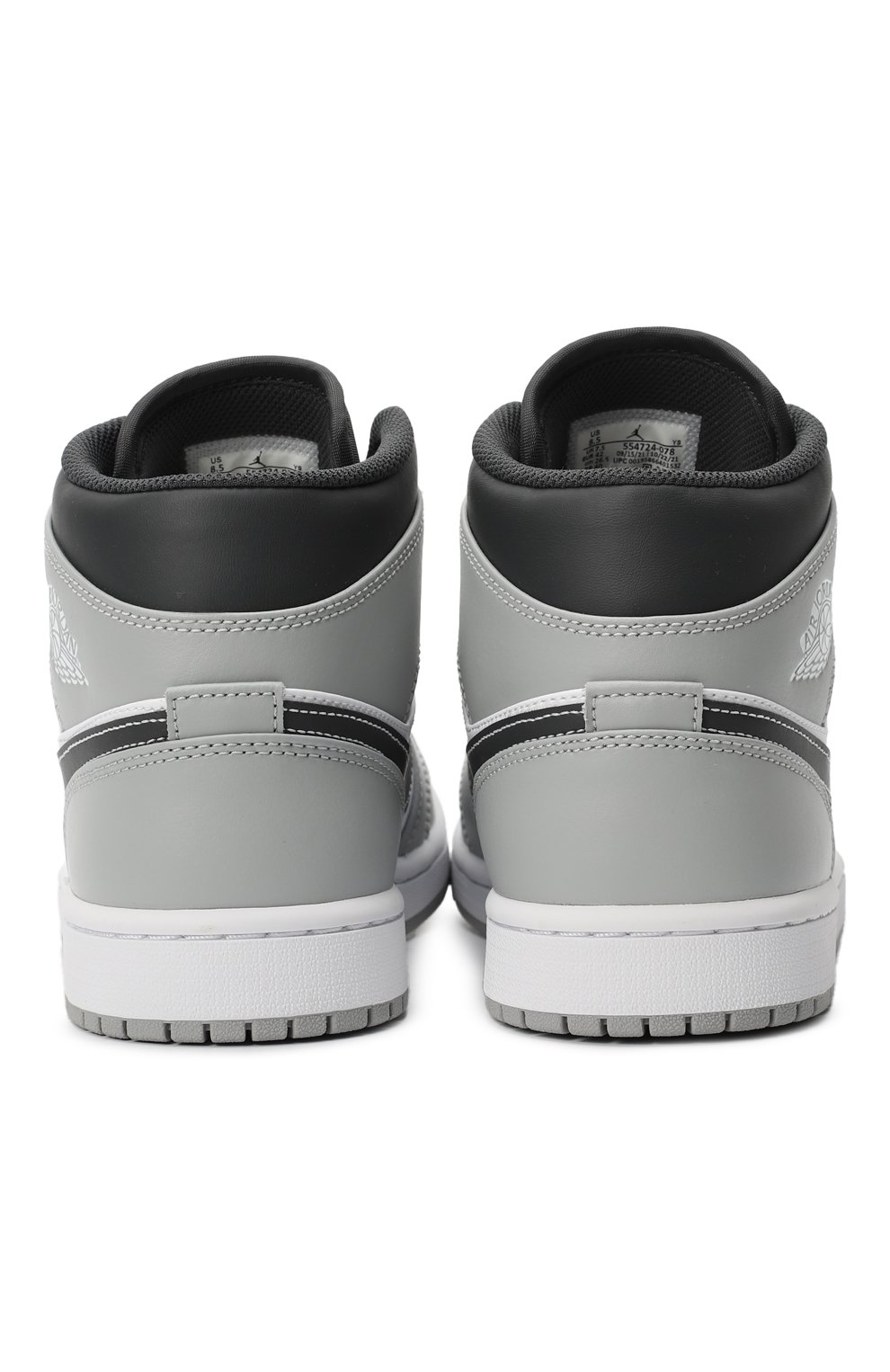 Кеды Air Jordan 1 Mid "Light Smoke Grey 2.0" | Nike | Серый - 3