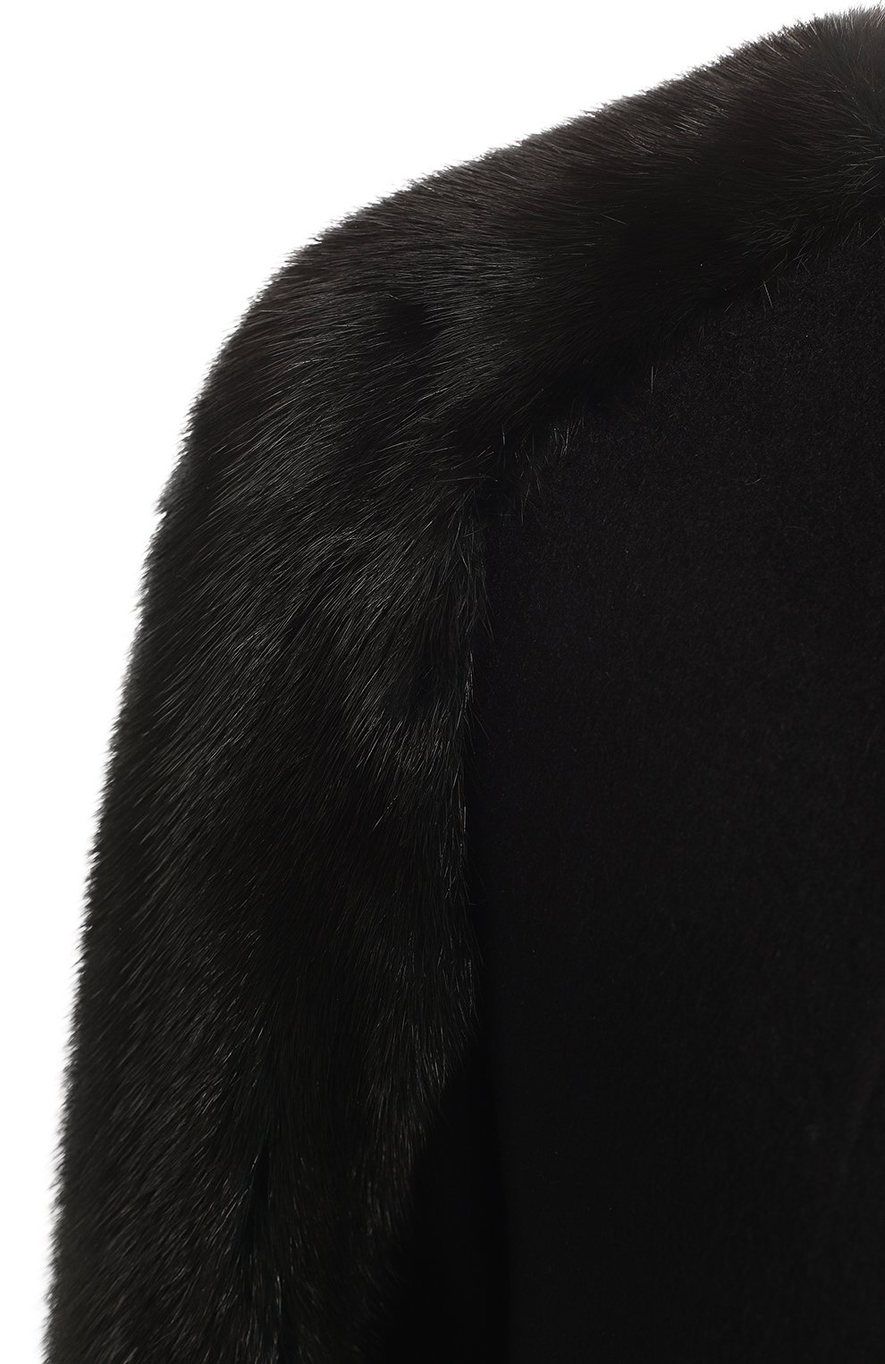 Комбинированное пальто | Fendi | Чёрный - 3