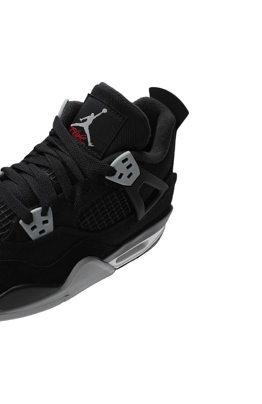Кеды Jordan 4 Retro Black Canvas | Nike | Чёрный - 8