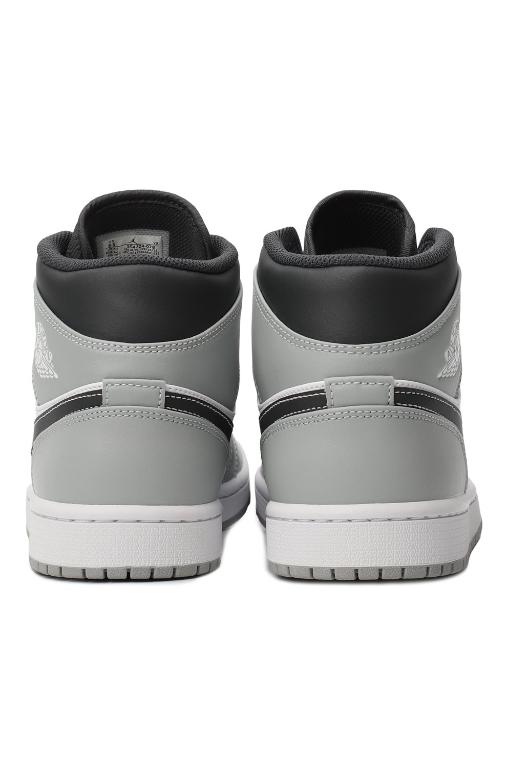 Кеды Air Jordan 1 Mid "Light Smoke Grey 2.0" | Nike | Серый - 3