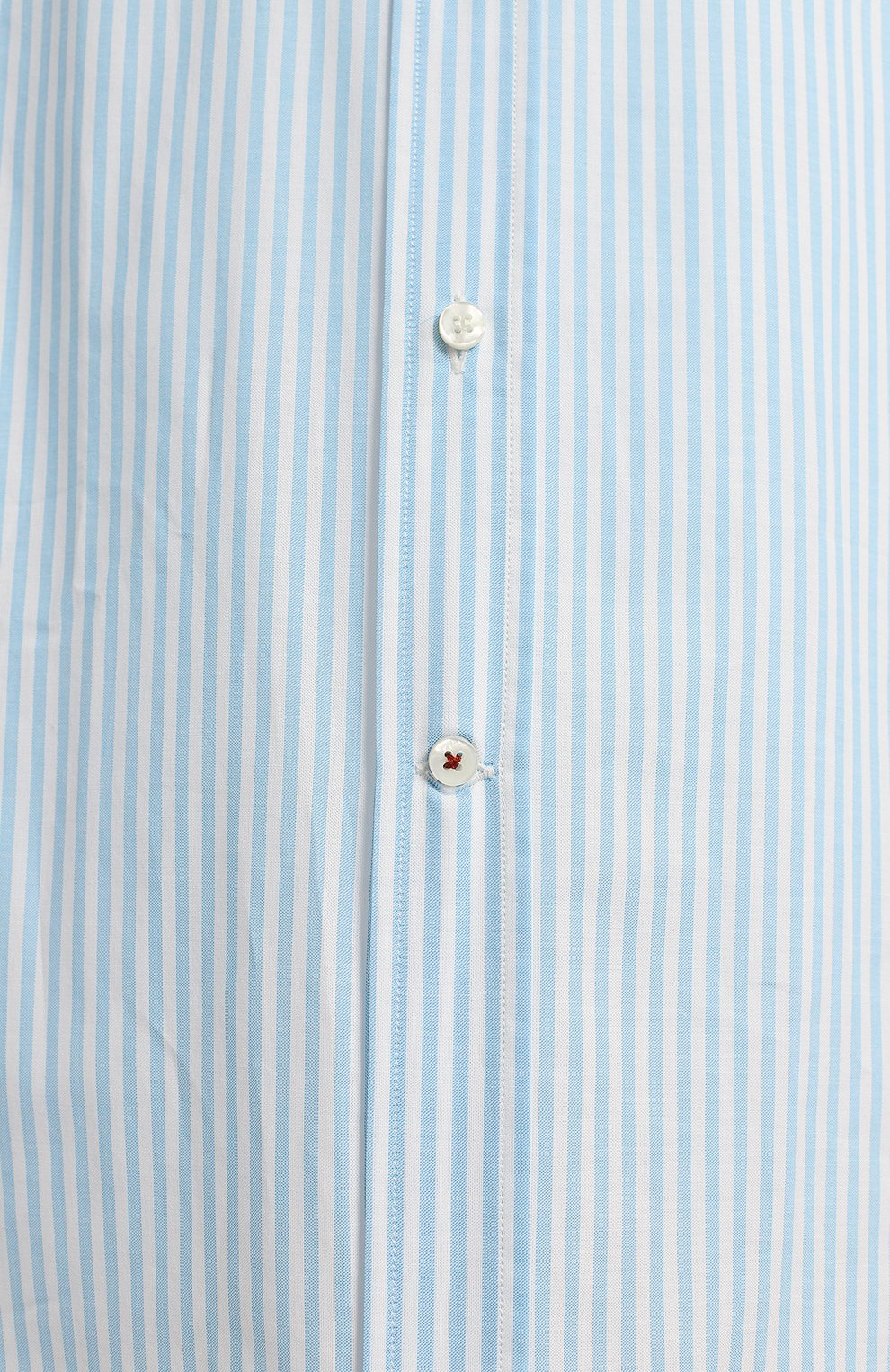 Хлопковая сорочка | Loro Piana | Голубой - 3