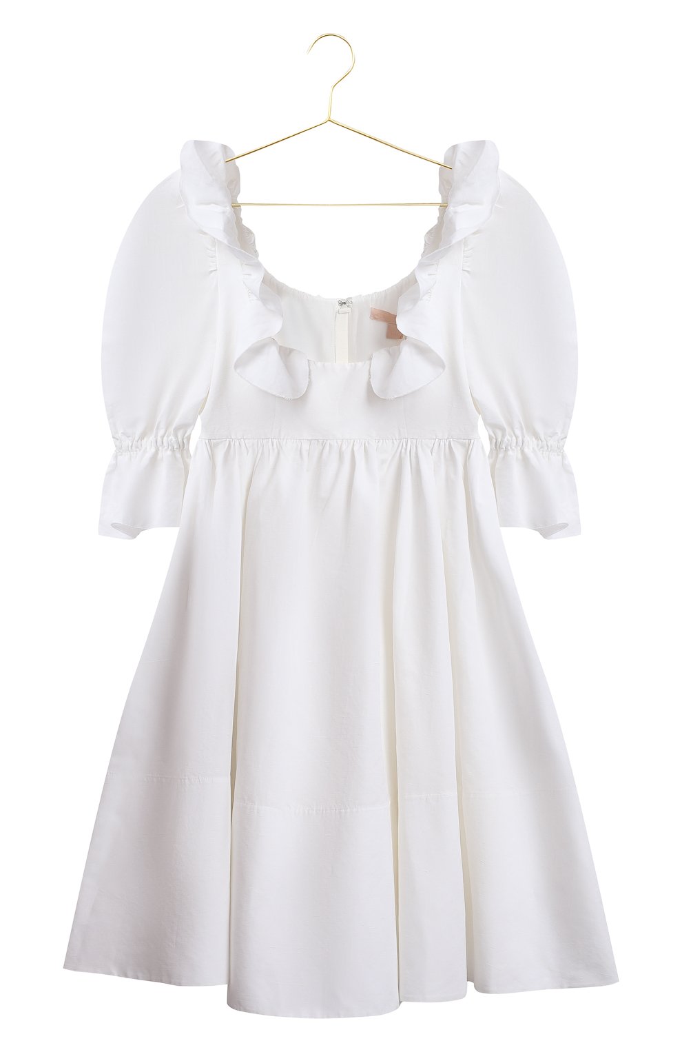 Платье из хлопка и льна | Brock Collection | Белый - 1