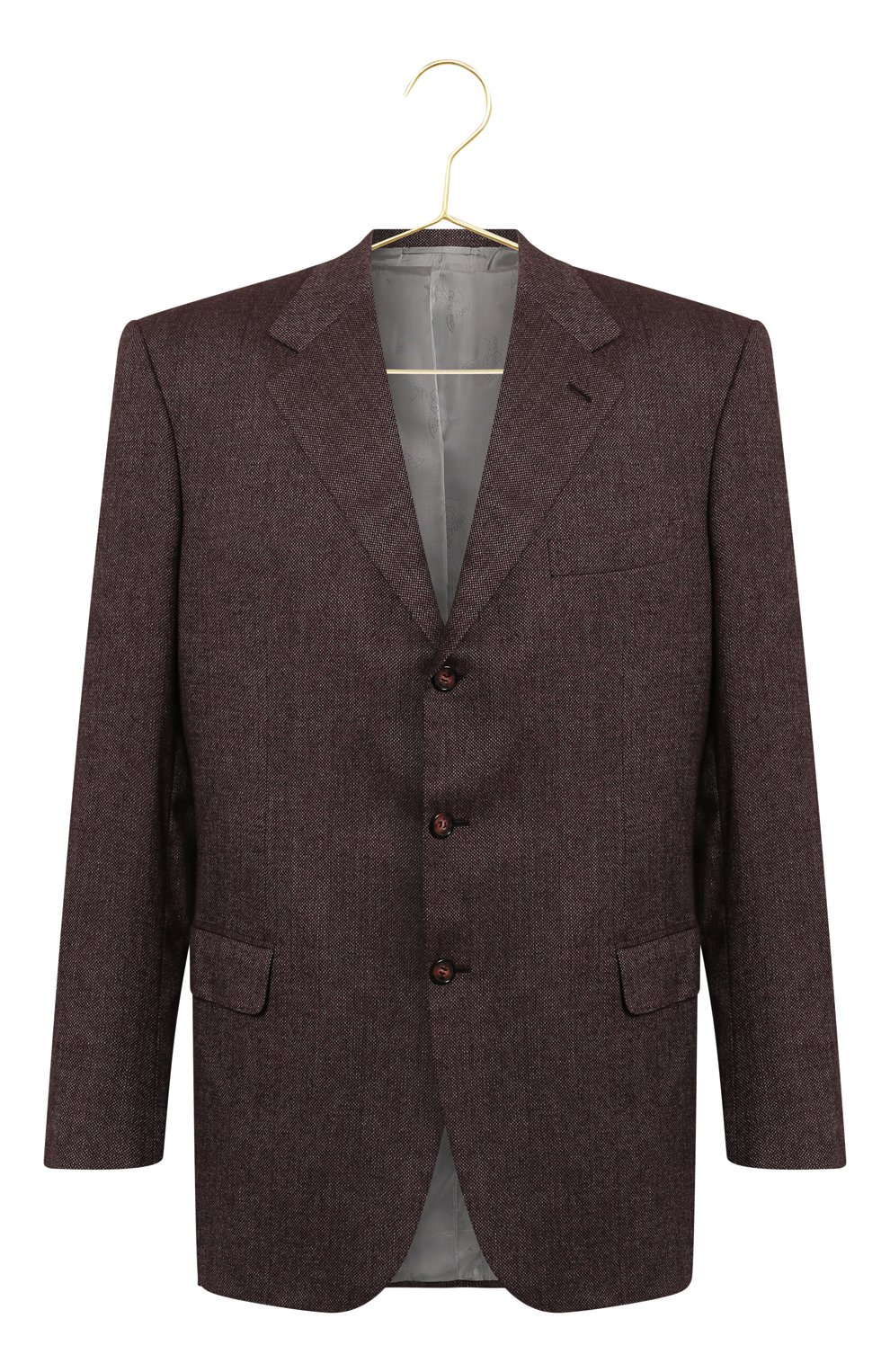 Пиджак из шерсти и хлопка | Brioni | Бордовый - 1