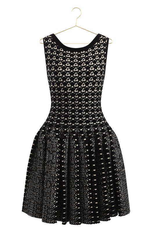 Платье из вискозы и шерсти | Alaia | Чёрно-белый - 1