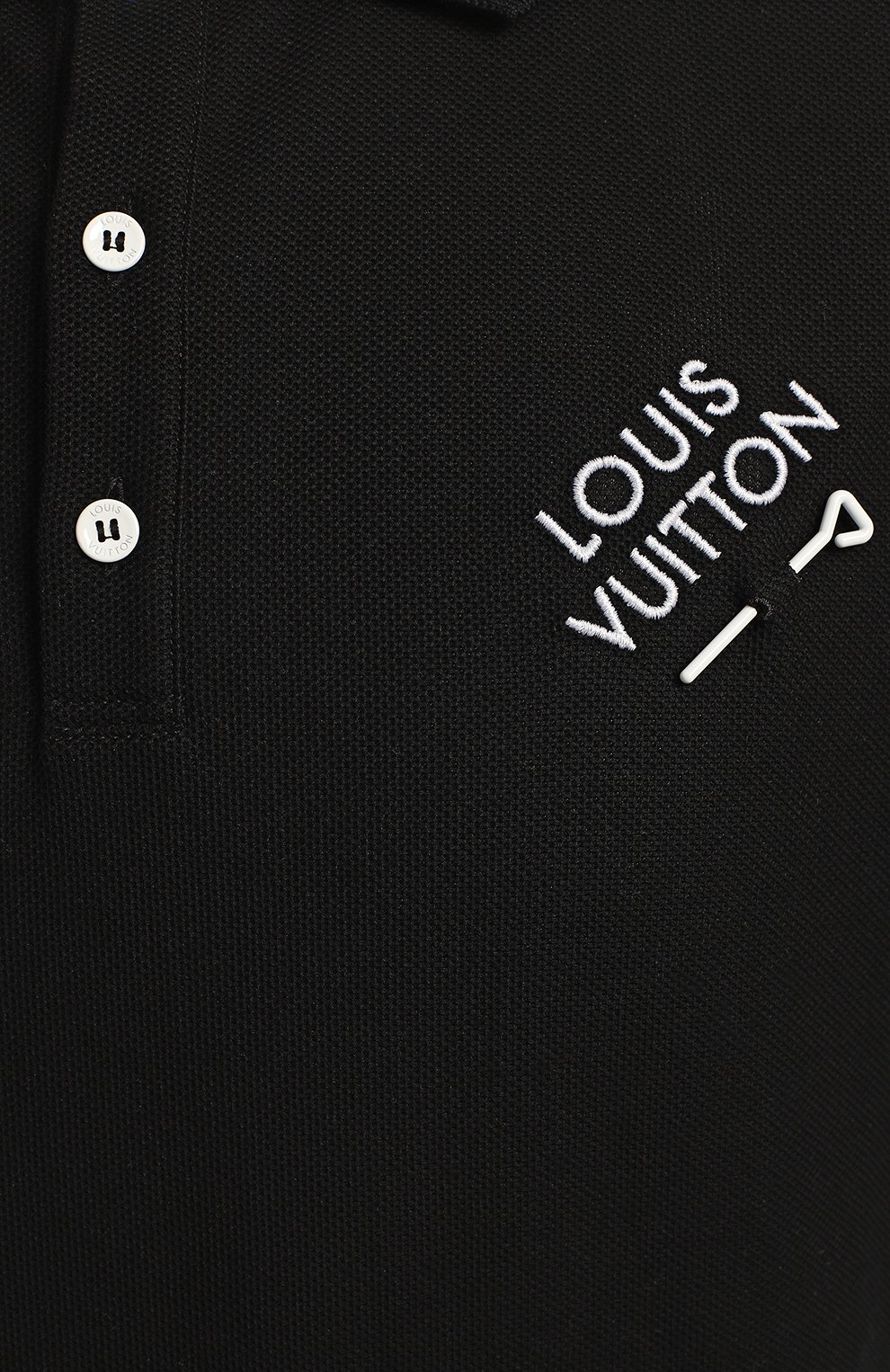 Хлопковое поло | Louis Vuitton | Чёрный - 3