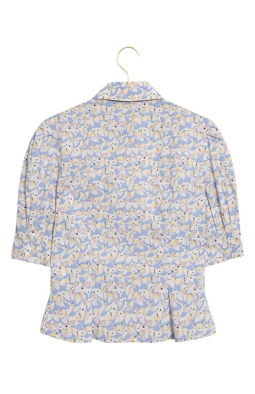 Хлопковая блуза | Olympia Le-Tan | Голубой - 2